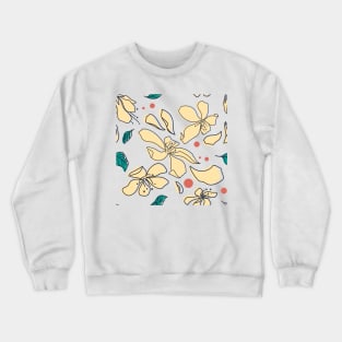 Minimalist Floral Line Art Print | Elegant Wall Decor for Women and New Homeowners Crewneck Sweatshirt